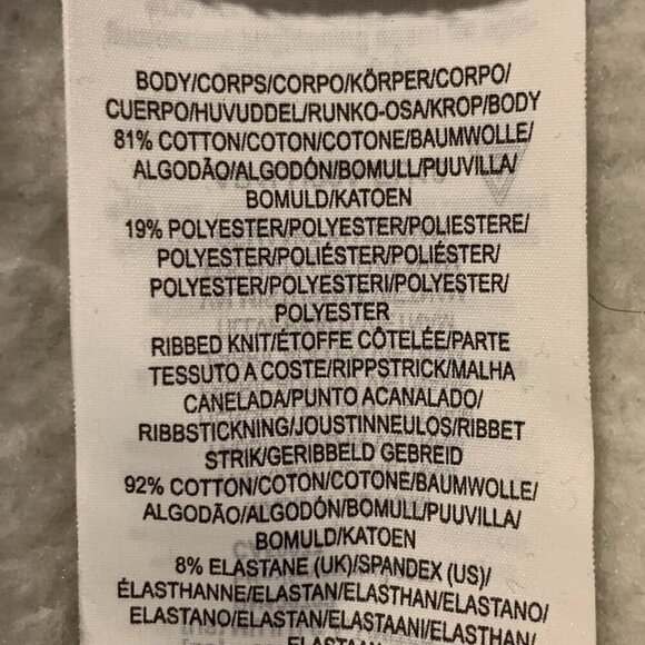 Muji Men's Heather Cotton Stretch Long‎ Sleeve Pullover Hoodie Sweatshirt Size M - Picture 8 of 12